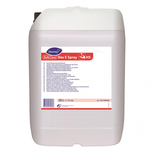 SOFT CARE DES E SPRAY H5 Liquid alcohol-based (ethanol)  hand sanitizer 20L