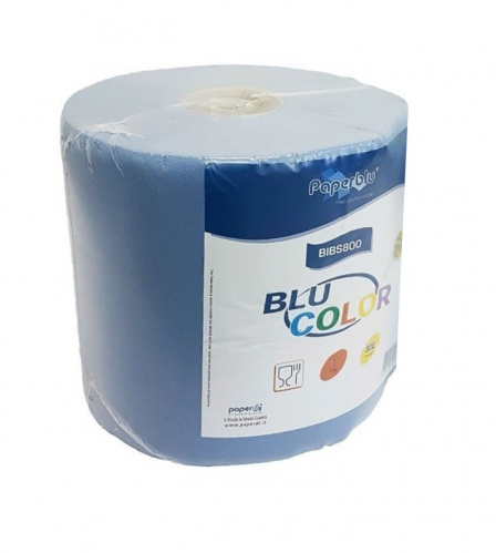 Industrial paper, blue, 800sheets x 192m, 3-ply, B