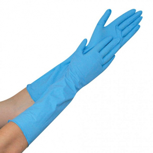Нитриловые EXTRA SAFE SUPERLONG, 40см, 50шт