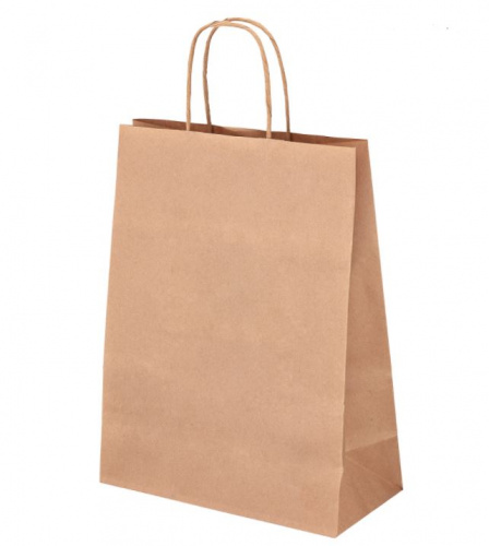 NEW PACK Papīra maisiņš 35x15x45cm, brūns, ar vītiem rokturiem
