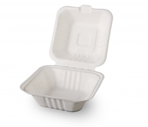 BIOBOX cukurniedru burgerkārba 15.2x15.3x7.7cm (125gab/iep)