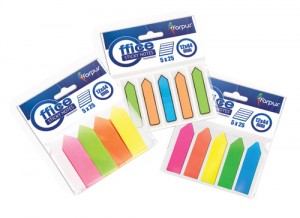 Indeksi-"bultas" PVC 25x44mm neona 5x25l