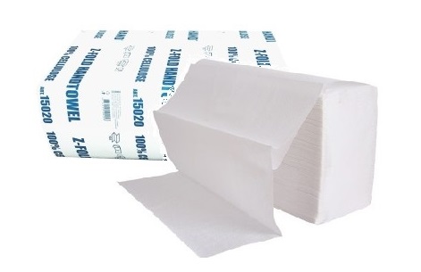Hand towels, Z-fold, cellulose, 2-ply, 150 sheets, 20.5x23cm, 18g/m2, (x20pcs)