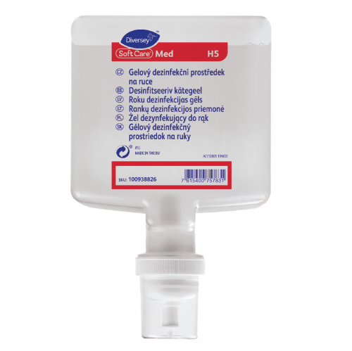 Soft Care Med H5 - Roku gēla dezinfekcijas līdzeklis uz spirta bazes 1.3L