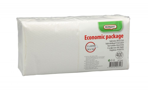 Paper napkins, cellulose, 1-ply, 24x24cm, 400 pcs.