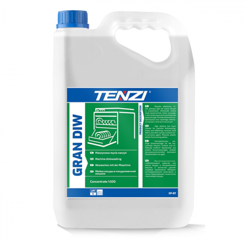Mazgāšanas līdzeklis trauku mazgājamām mašīnām TENZI Gran Diw BLUE 5L